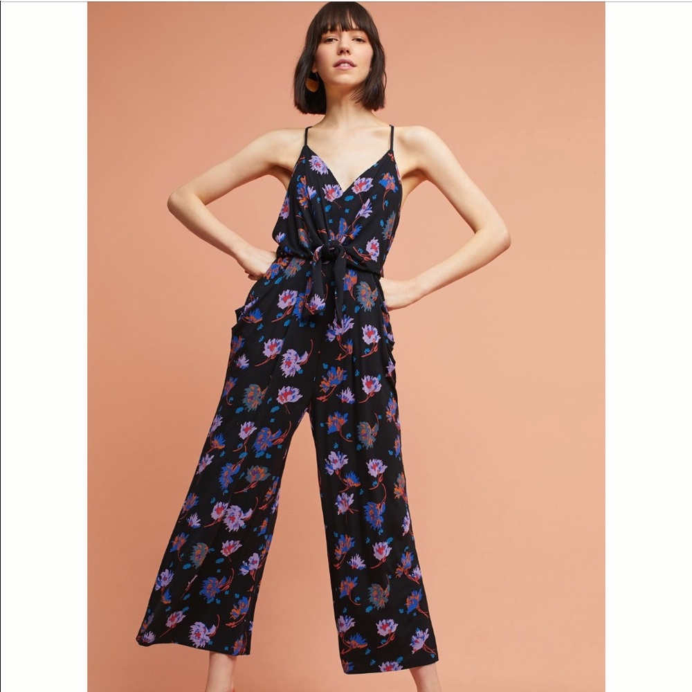 Anthropologie NWT Wills Tie Waist Jumpsuit size S